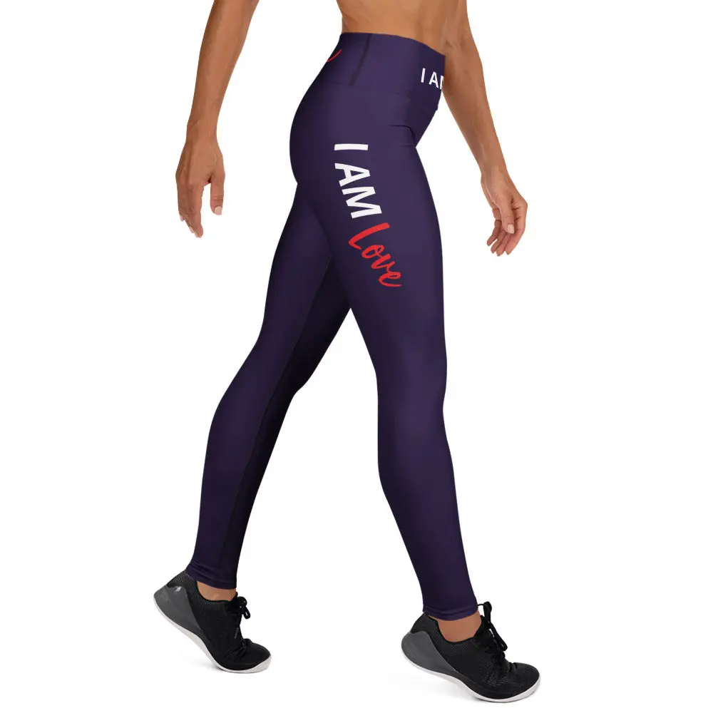 I AM LOVE Soul Motion Flow Yoga PRINT Leggings (TOLOPEA)