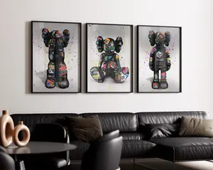 Kaws Poster Set Of 3, Printables Minimalist Hypebeast Kaws Figure Poster, Kaws Poster Print, Kaws Wall Art, Graffiti Kaws, Unframed Wall Poster Decor