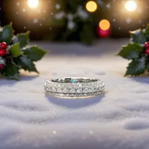 Elegant Luxury Jewelry for Wedding Party and Christmas Gift - Thanksgiving Fashion Rhinestone Decorated Engagement Ring for Women & Girls Birthday