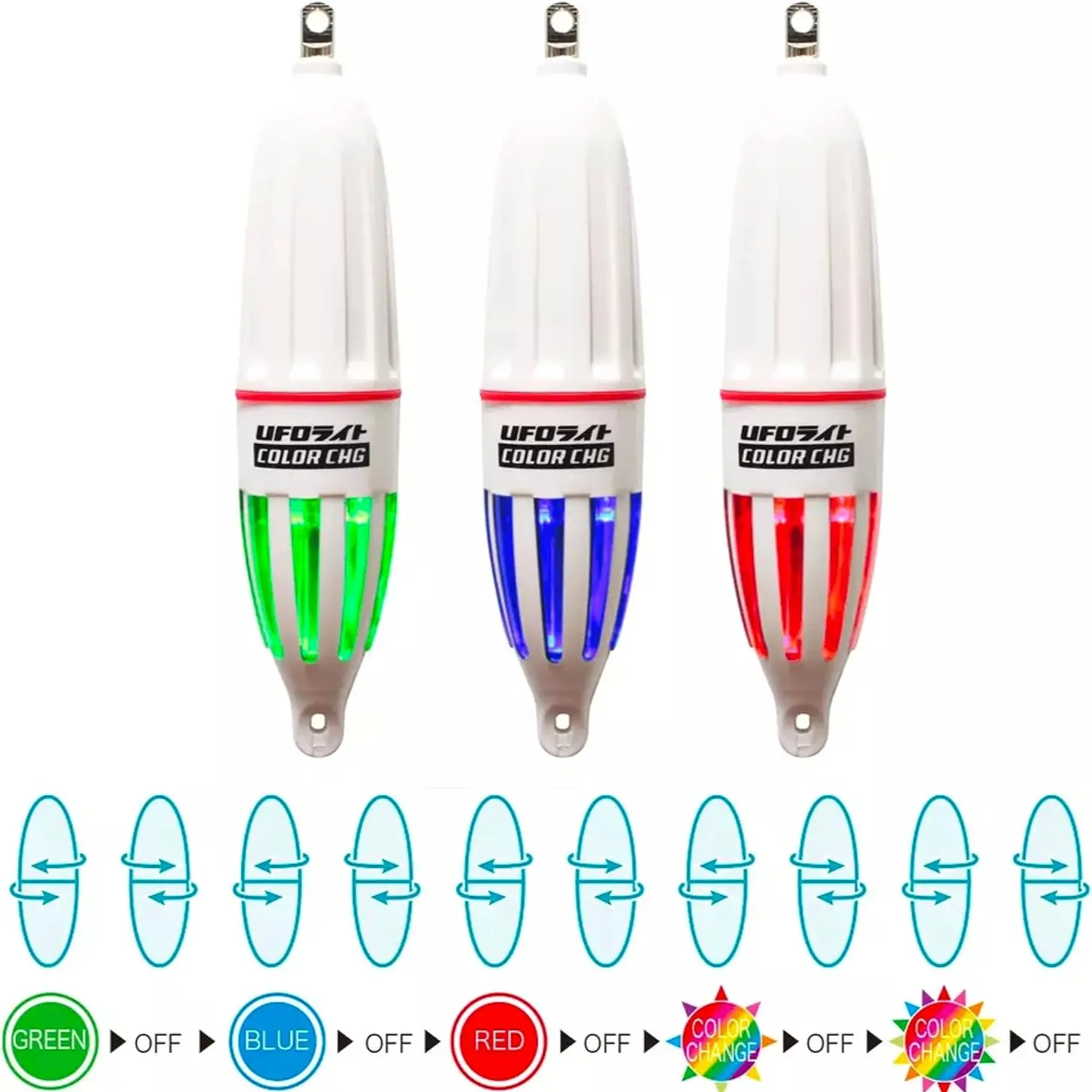 Multi-Color LED Fishing Light Ultra-Deep Drop (1200m) - Perfect for Rockfishing, Swordfish, Lobstering, Safety Light