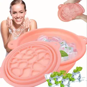 Collapsible Ice Basin, Silicone Face Ice Beauty Container, Portable Face Ice Bowl, Facial Cleansing Tool, Facial Skin Care Tool, Facial Care Tools for Women & Men