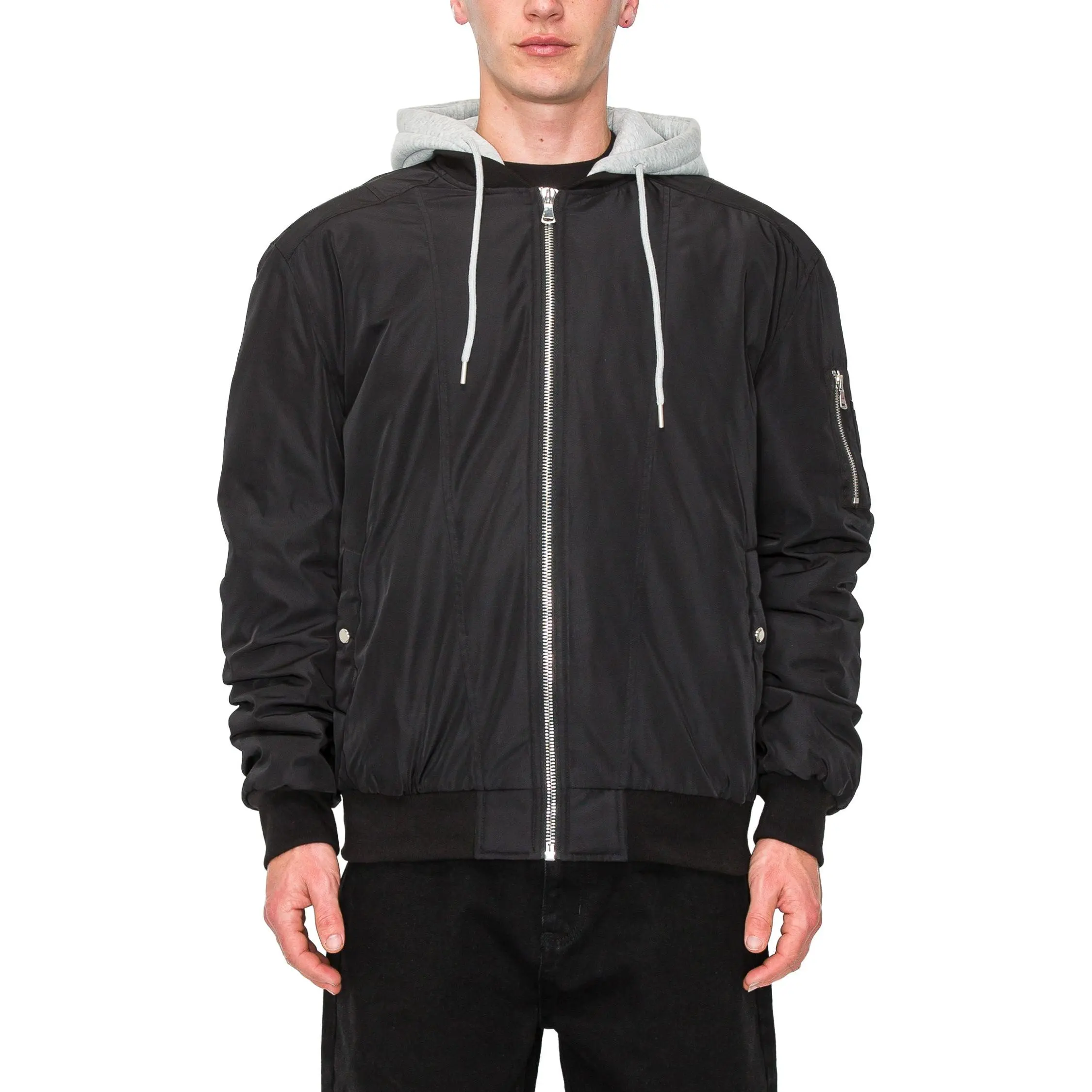 Men's Oversized Hooded Bomber Jacket