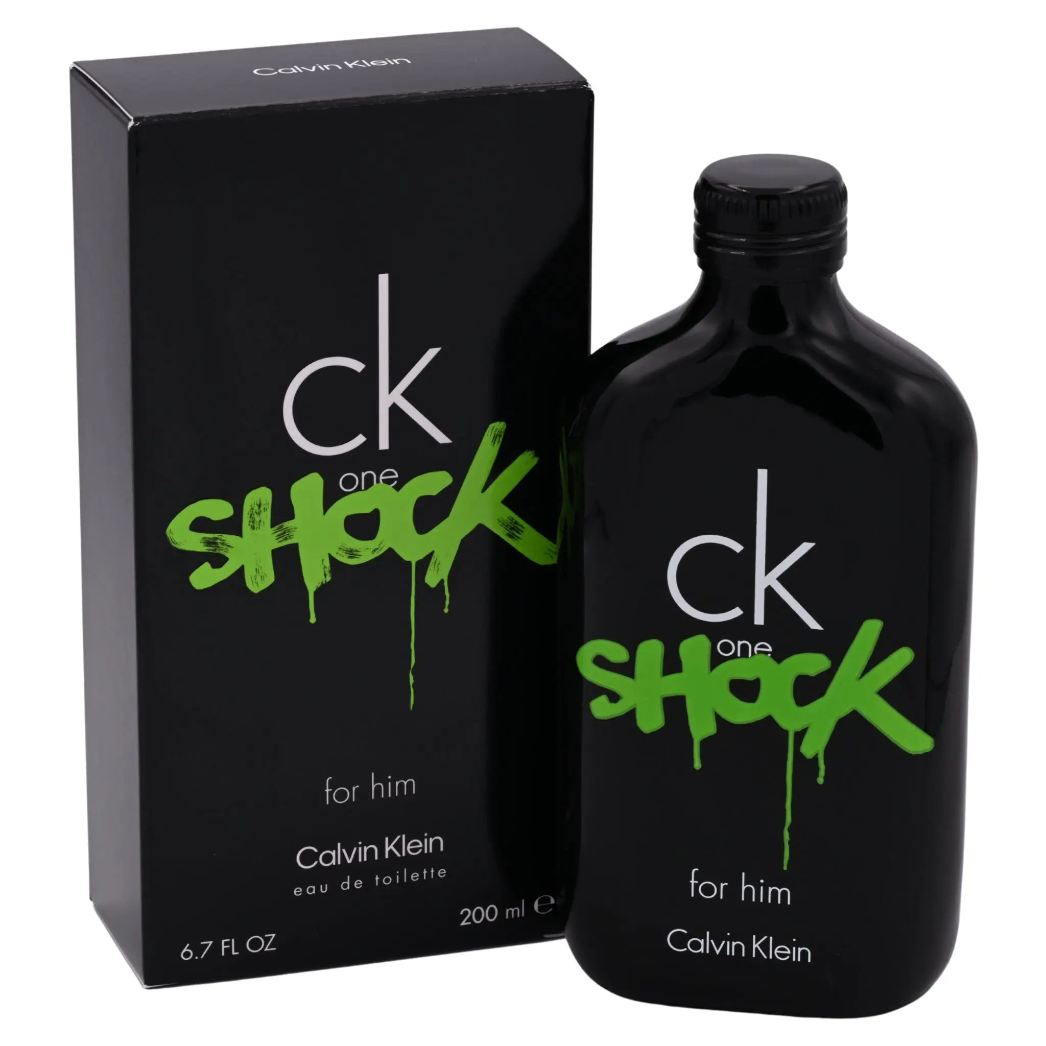 Calvin Klein CK 1 Shock Eau de Toilette for Men, Aromatic Cologne Scent with Ambrene Wood, Single Item Fragrance Perfumes, 6.7 fl oz, Male