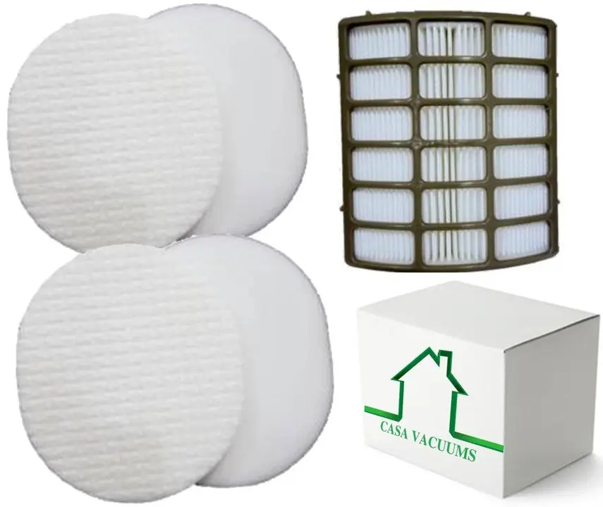 Shark Navigator Professional 2 Foam Filter Kits and 1 HEPA Filter fits NV80, NV70, NVC80C, UV420, NV90 part # XFF80 & XHF80, by Casa Vacuums