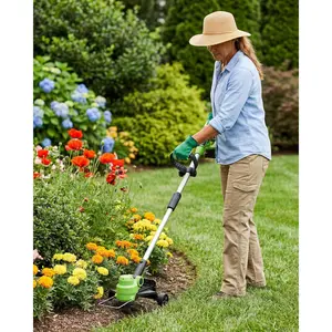 20V Wireless String Trimmer, Lightweight Lawn Tool with Dual 2.0Ah Lithium Batteries, Fast Charger, 12-Inch Cutting Head, 8 Grass Cutting Lines, Black + Green 2290u