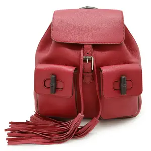 Pre-owned GUCCI Others Tote Bags Leather Bamboo Backpack