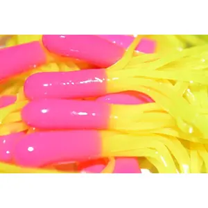 Cam's 35 pc Glow-n-Dark Pink & Chatreuse 1.5" Tube Crappie Soft Jigs