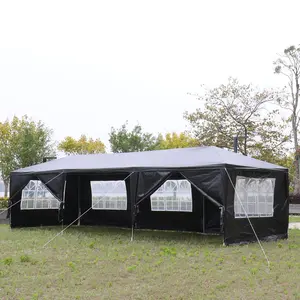 Outdoor Party Tent for Wedding, Garden Event | Spacious 10x30ft with Removable Sidewalls & Waterproof Shelter