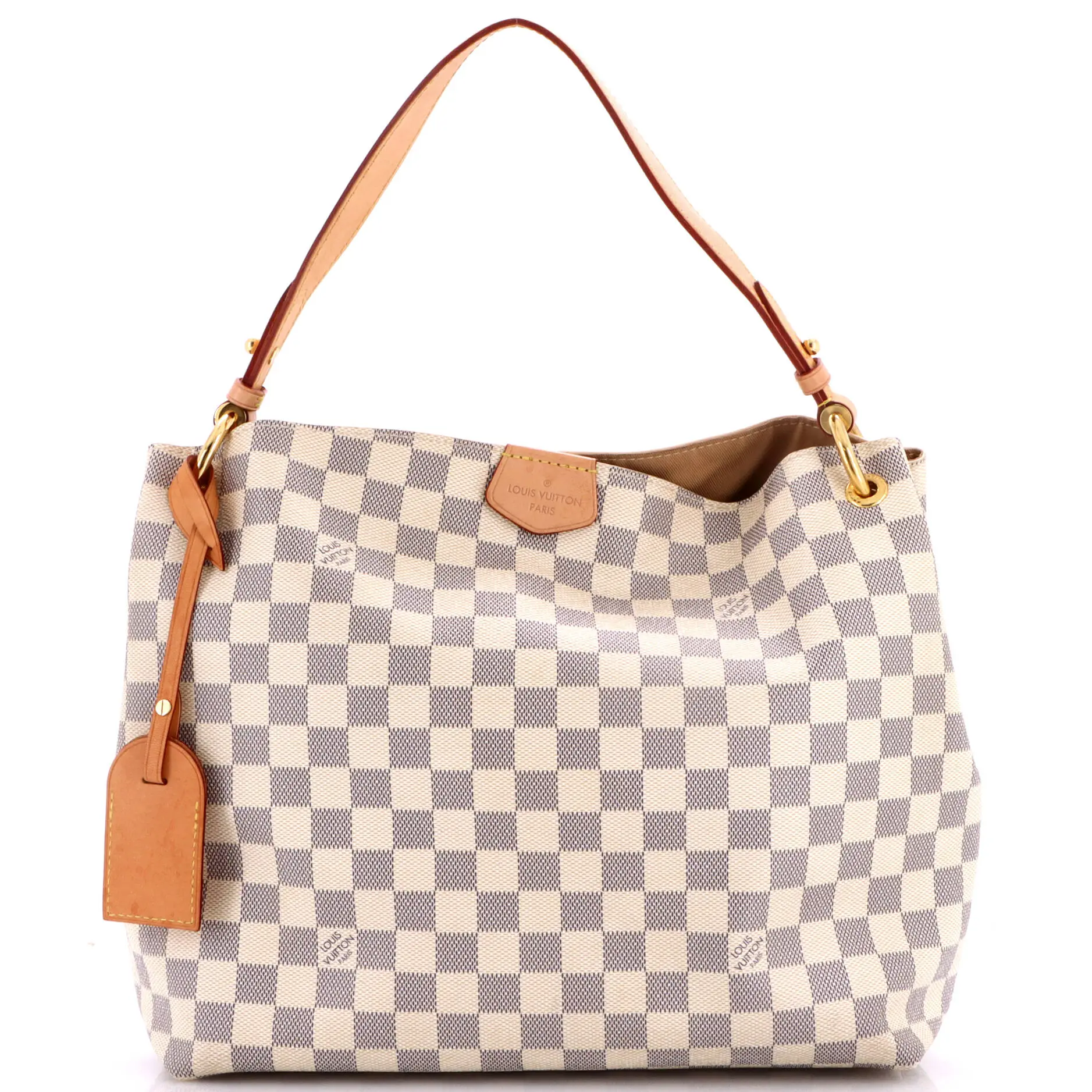 Pre-owned Louis Vuitton Canvas Coated Shoulder bags Graceful Handbag Damier PM by Rebag