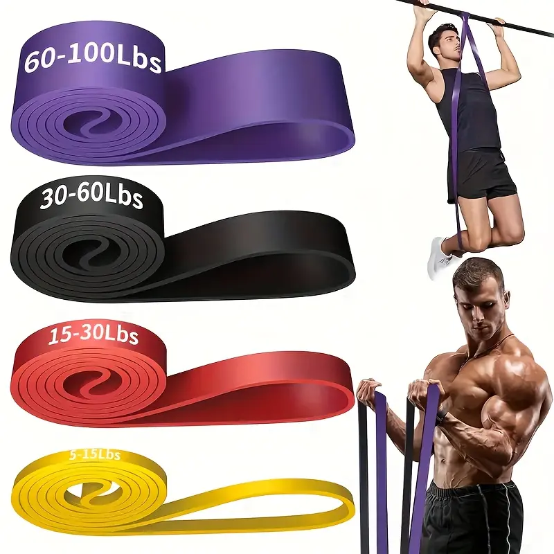 3pcs Portable Multi-Exercise Resistance Bands - 30-60 lb Tension Levels, Multifunctional Elastic Bands for Home Gym, Strength Training