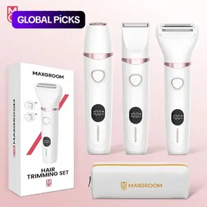 Maxgroom Women's 3-In-1 Intimate Hair Trimmer Set, Intimate Pubic Trimmer, Privacy Hair Clipper, Body Hair Trimming, Ipx6 Waterproof, Type-C Charging, Multifunctional Body Trimmer Kit #GLOBAL PICKS