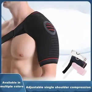 Adult Sports Shoulder Guard, Shoulder Support Strap, Brace, Pressure Fixing Band, Compression, Suitable for Weightlifting, Strength Training, Prevents Strains, Adjustable Shoulder Brace