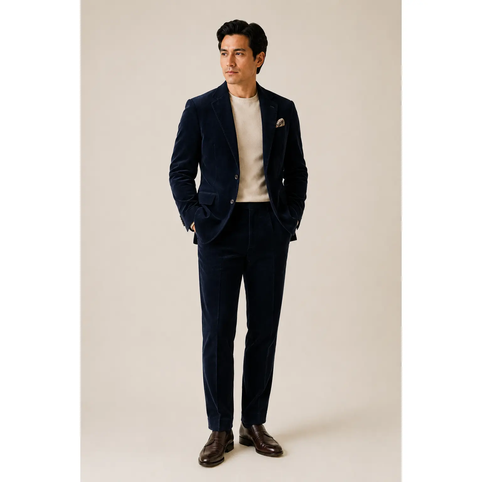 Midnight Navy Corduroy Suit