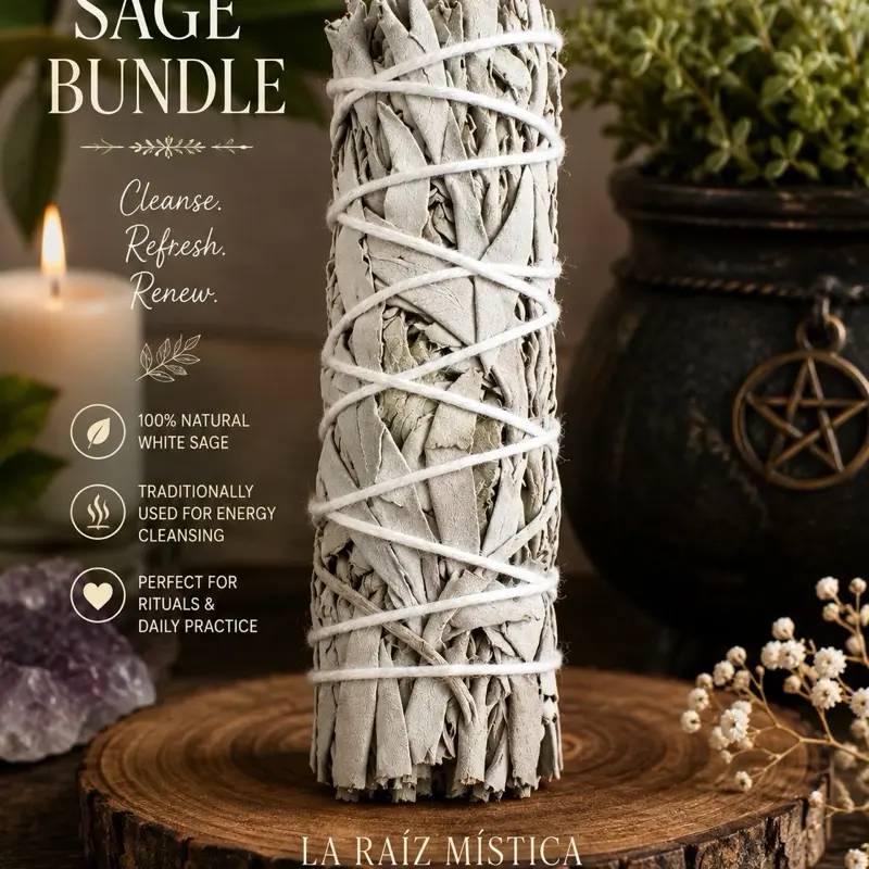 4" White Sage Smudge Sticks – Pack of 3 Natural Sage Bundles for Cleansing and Meditation