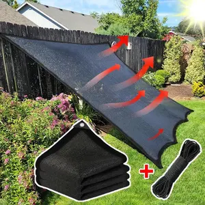 90% Sun Block Blackout Cloth - Summervibes All-Weather, Wear-Resistant UV Protection Outdoor Shade Canopy, Sunshade Canopy Ideal for Lawn, Balcony Shading Cover,summerwins