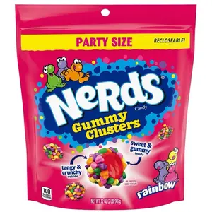 Nerds Gummy Clusters 32 oz Party Bag - Tangy & Crunchy Outside Sweet & Gummy Inside Bubblegum Snack