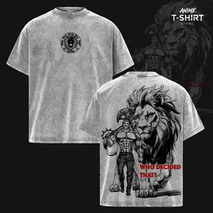 Escanor Seven Deadly Sins Anime T-Shirt, Vintage Washed Graphic Tee, Oversized Streetwear Fit, Unisex Casual Top, Gift for Anime Fans