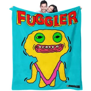 Fuggler patterned blanket, lightweight and warm flannel sofa blanket, suitable for soft blankets in beds, camping, and offices, Flannel Throw Blanket