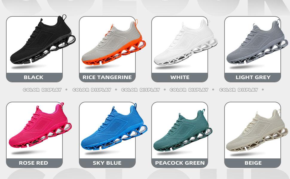 Womens Running Shoes Blade Tennis Walking Fashion Sneakers Breathable Non Slip Gym Sports Work Trainers Yellow Training Casual Footwear Girl Athletic