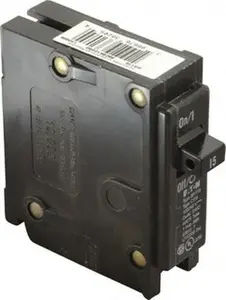 Eaton Cutler-Hammer 15 Amp, 120/240 VAC, 1 Pole, Plug In Type BR Circuit Breaker Thermal Magnetic Trip, 10 kA Breaking Capacity, 14-4 AWG BR115