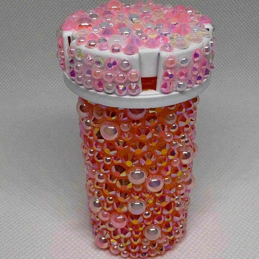bedazzled medicine bottles