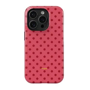 Red Polka Dot Design Protective case, fun design, compatible with iPhone 17 Pro Max, 17Air, 16 Pro, 15 Plus, 14, 13, 12 and 11, TPU full screen, shockproof, stylish, scratch-resistant, soft silicone material, drop-proof