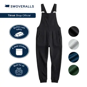 Swoveralls | Cozy One-Piece Loungewear Sweatpants Overalls | Core Colors