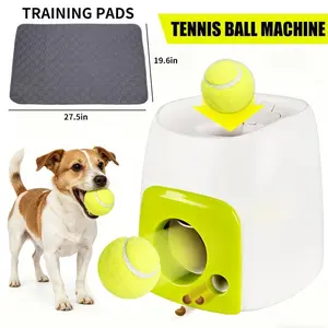 Tennis Ball Machine Pet Thrower Interactive Fetch Automatic Dog Balls Launcher Pet Training Toys, Without Battery