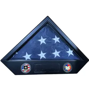 Authentic US Army Flag Display Box with Flag Included - Military Memorial Case