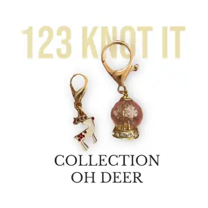 Oh Deer set of two stitch markers 1 medium and 1 larger clasp for crocheting