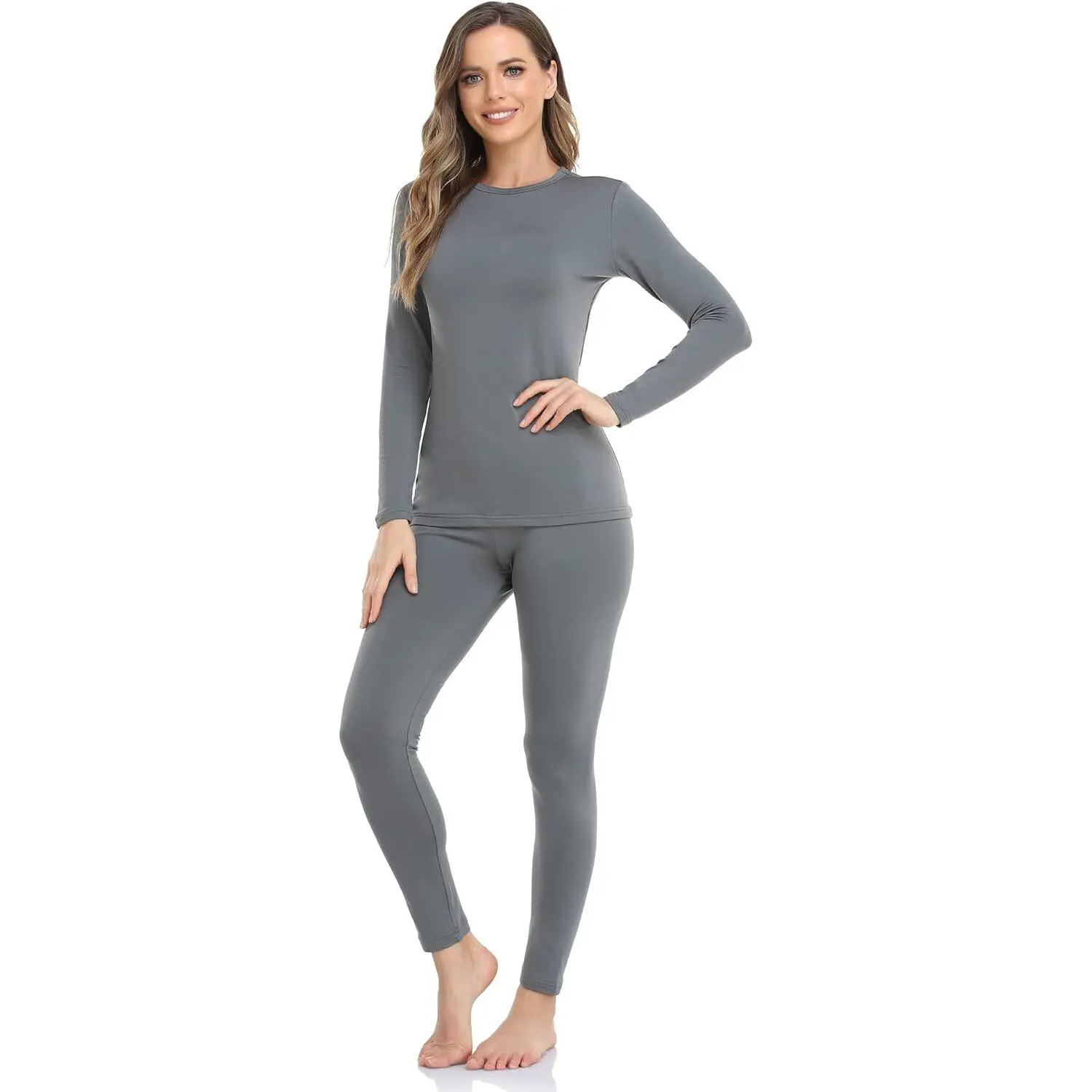 Thermal Underwear for Women Long Johns with Fleece Lined, Base Layer Women Cold Weather Top Bottom