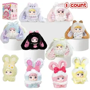 Baby Second Generation Sweetheart Rabbit Nommi Sticky Rice Series Plush Blind Box - 1PC (One of 10 Possible Styles), Hangable Plush Toy, Home Decoration Ornament, Cute Doll Collection Toy, Birthday Gift