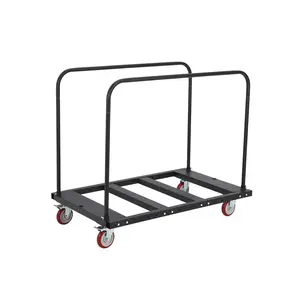 GARVEE Heavy Duty Folding Table Cart with 1800 Lbs Capacity, Metal Frame Panel Cart Featuring 4 Silent Wheels for Easy Transport of Wall Panels, Sheetrock, Lumber in Garage, Home, and Warehouse