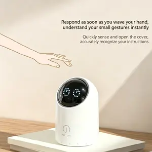 UFOUR Smart Sensor Mini Trash Can, Touchless Motion Sensor Desk Trash Bin with Cute LED Display, Small Compact Waste Basket for Bathroom, Bedroom, Office, Vanity, and Kitchen