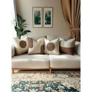 4pcs Modern Minimalist Line Style Pillow Covers, Bohemian Line Throw Pillow Cases, Design, Zippered, Washable, Home Decor, Sofa Cushion Covers, Suitable For Bedroom, Living Room, Sofa, Car, No Pill