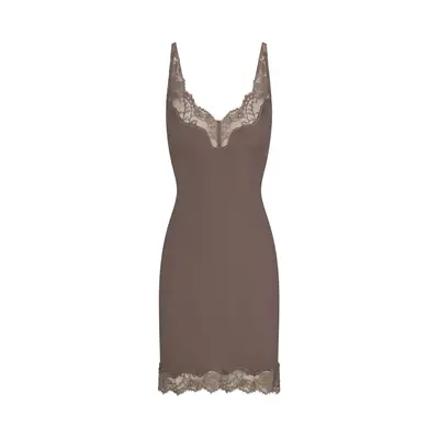 knit lace mock neck dress skims stepping out