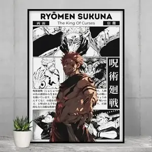Ryomen Sukuna Poster Jujutsu Kaisen Anime Art Print Manga Wall Decor