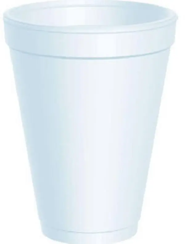 212 MAIN 12oz White Styrofoam Disposable Tableware Cups - Dart 12J12, Hot/Cold Use, 25-Count Per Pack, 40 Packs (1000-Count Total)