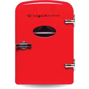 Frigidaire EFMIS129-RED 6-Can Retro Mini Beverage Refrigerator, Red