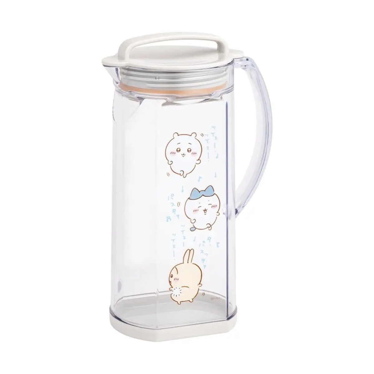 CHIIKAWA 1.2L Large Capacity Cold Brew Coffee Maker Pitcher, Japanese Cute Cartoon Character Refrigerator Water Jug, Iced Tea Drink Dispenser Bottle