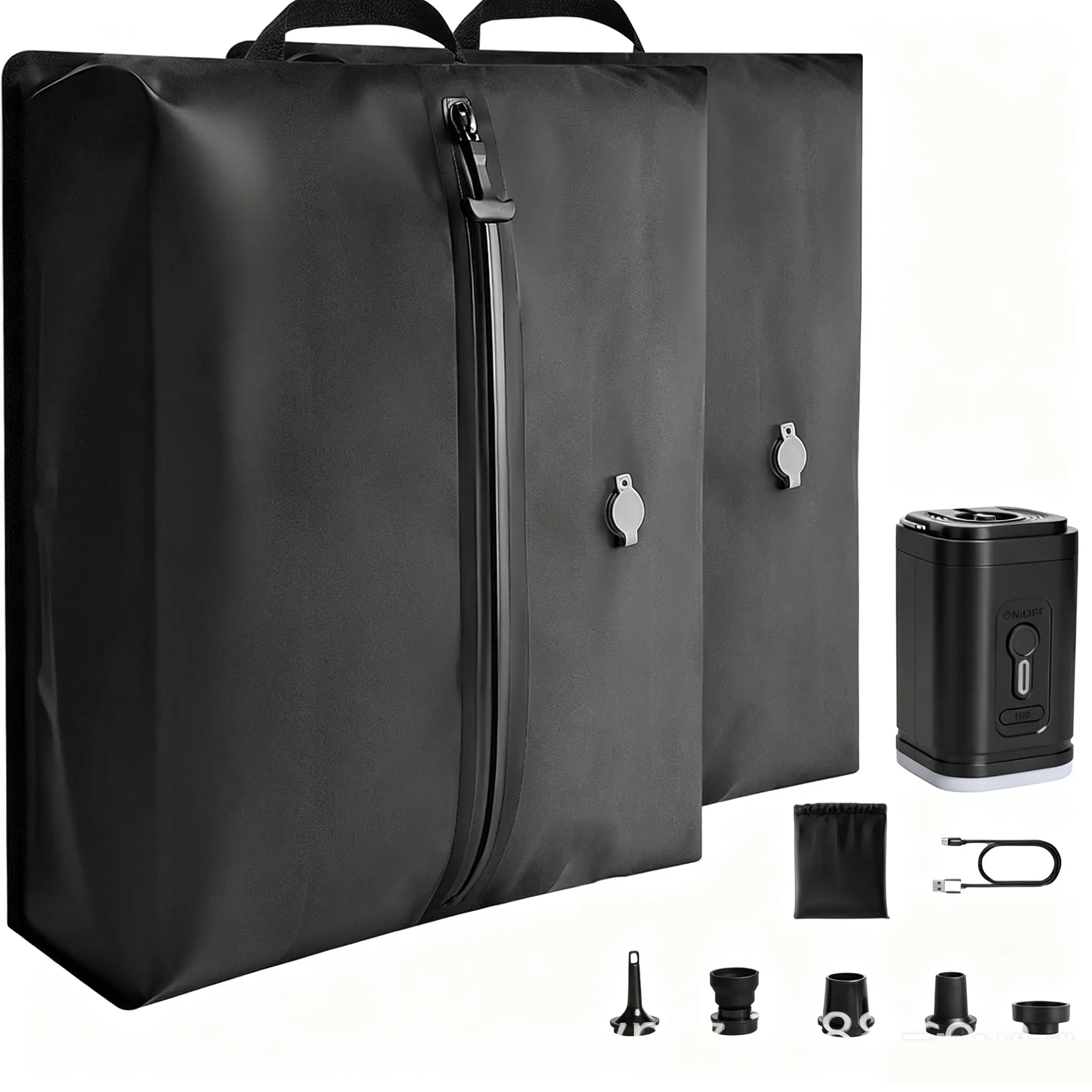 Space-saving Travel Vacuum Compression Bag with Pump - Water Repellent & Reusable. Practical Moisture Resistant Storage Accessory for Travel, Commute & Outdoor Clothes Organization.