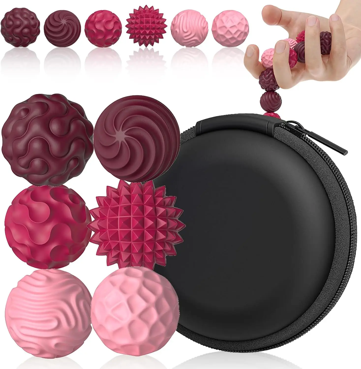 Silent Stress Relief Ball Set – Soft Sensory Fidget Balls for Office Desk, Anxiety Relief, Relaxation, Focus & Everyday Stress Management, Quiet Squeeze Toy for Adults and Teens