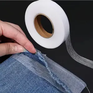 Double-Sided Iron-On Hemming Tape with Strong Adhesive Heat Bonding Fusible Web for Clothing Alterations Pants Jeans Skirts Ironed