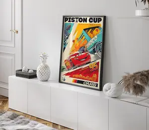 Cars Poster | Cartoon Posters | Animation Posters | Movie Posters | Kids Room Deco | Lightning McQueen | Wall Decor | Cars Movie Posters
