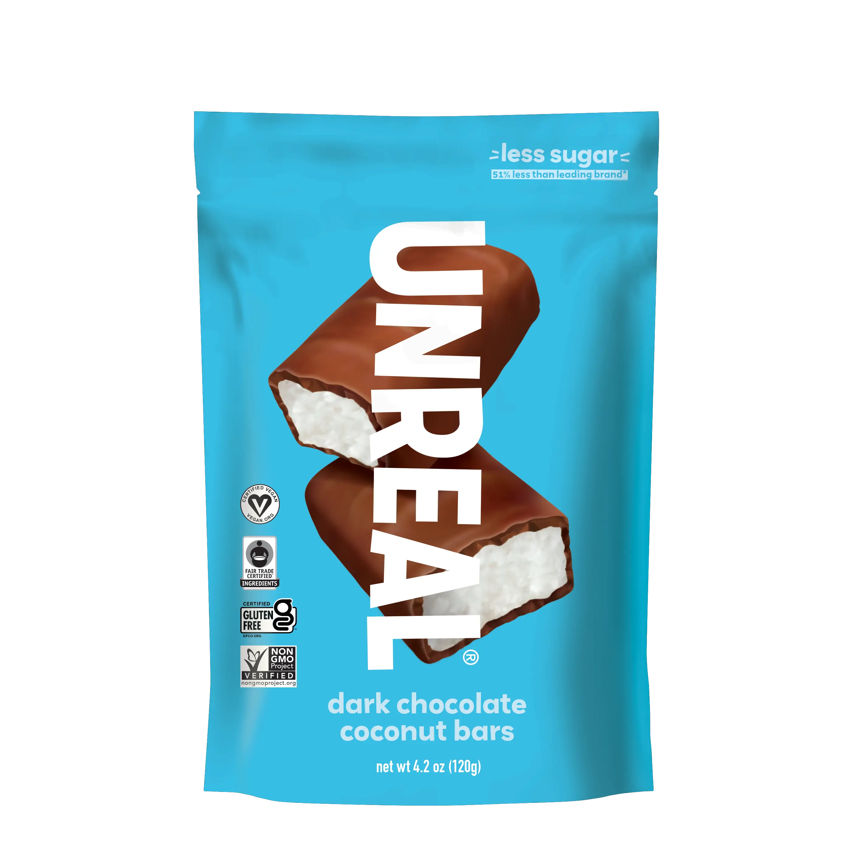 Dark Chocolate Coconut Bars - 6 everyday bags (8 bars per bag)