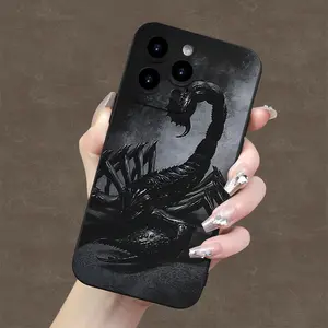 Case for iPhone 16 Pro Max 15 Plus 14 13 12 11 XS XR Creative Scorpion Pattern Anti-Scratch Shockproof Soft Silicone Protective Cover