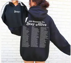 100 Reasons To Stay Alive Mental Health T-Sweatshirt, Hoodie, T-Shirt Hoodie SweatSweatshirt, Hoodie, T-Shirt