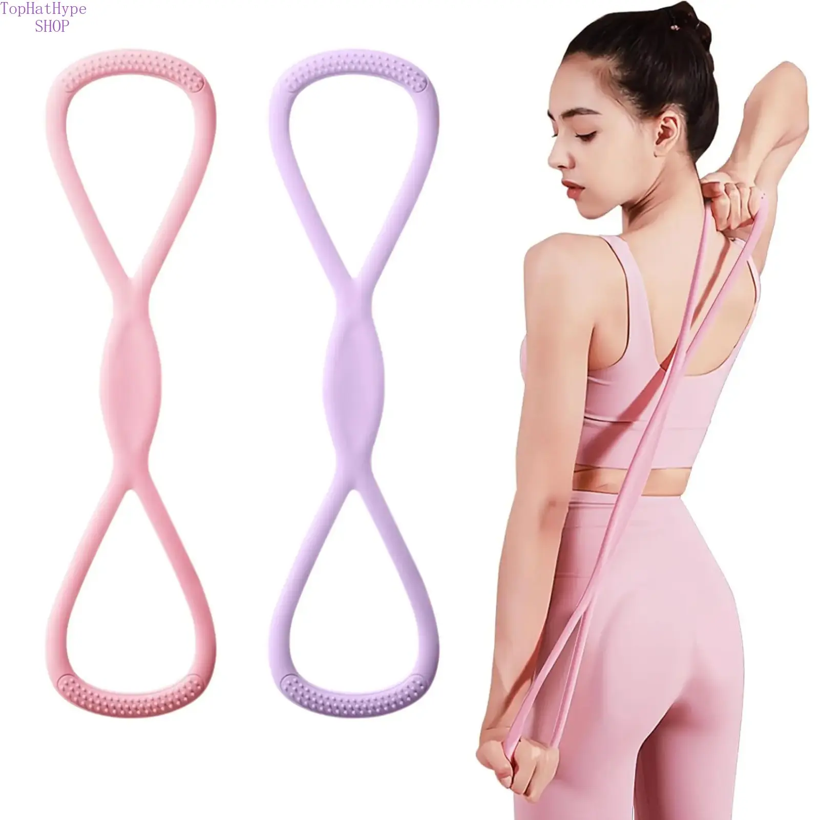 Upgraded 8-Shaped Resistance Bands with Handles, Durable Premium Elastic Exercise Equipment, Home Workout Equipment for At-Home Gym Arm & Back Training, Portable Physical Therapy Gear,summerwins
