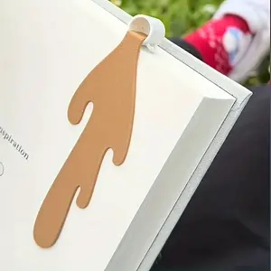 Creative PU Leather Coffee Spill Book Page Marker, Ideal Gift for Readers and Coffee Lovers, Perfect for Any Occasion