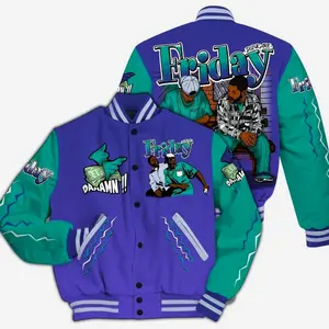 Retro Grape 5s Varsity Jacket - 90s Friday Movie TV All-Over Print 07Y 9AT